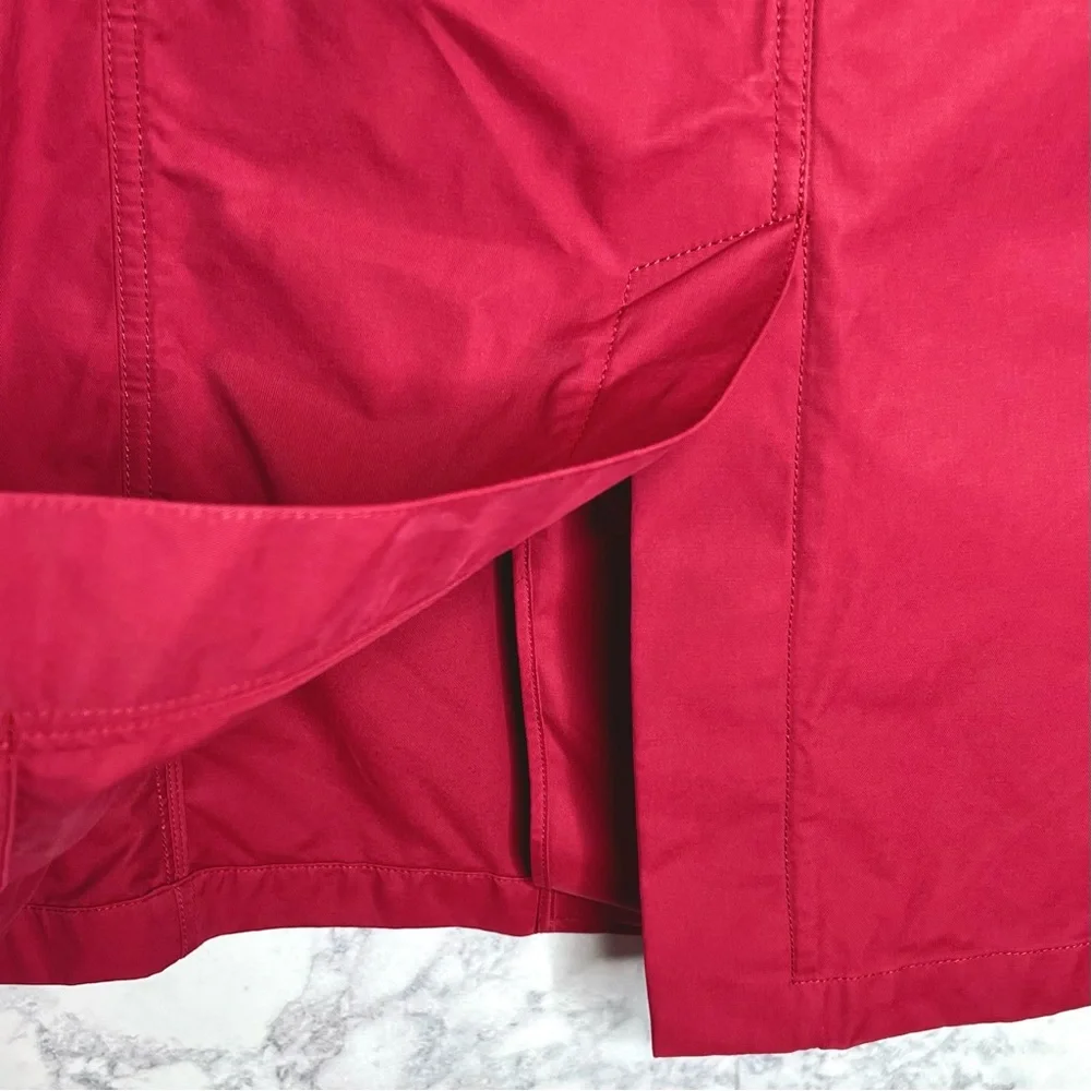 ⭐️ Talbots Red Double Breast Trench Coat Removable Insulated Liner Women’s 6 P - Picture 8 of 13